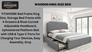 wooden king size bed