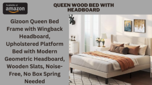 Queen Wood Bed with Headboard