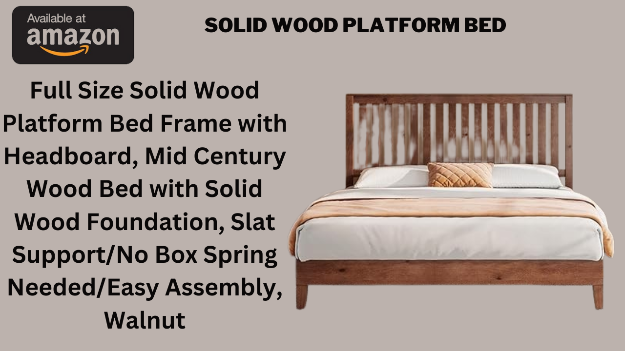 solid wood platform bed