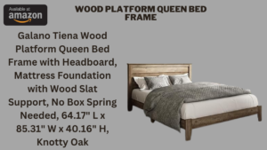 wood platform queen bed frame